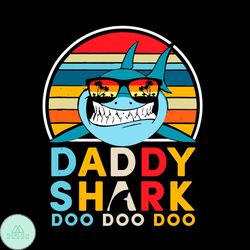 Daddy Shark Doo Doo Doo Vintage Version Svg, Fathers Day Svg