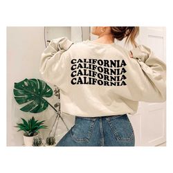 California Sweatshirt,Back Desing Sweatshirt-State Sweatshirt , College Sweatshirt , California Shirt , College Gifts ,C