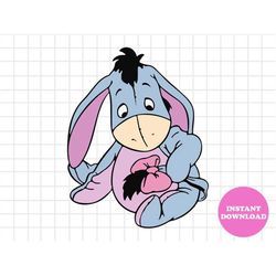 Baby Eeyore Svg Layered Item, Clipart, Cricut, Digital Vector Cut File, Svg, Png, Dxf, Eps, Files