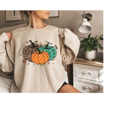 Love Fall Y'All Shirt, Leopard Pumpkin Print Fall Shirt, Hello Pumpkin, Fall Vibes, Peace Love Thanksgiving, Family Than