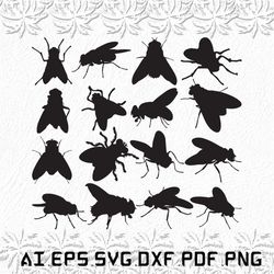 Flies svg, Flie svg, Mashi svg, Fly, Animal, SVG, ai, pdf, eps, svg, dxf, png