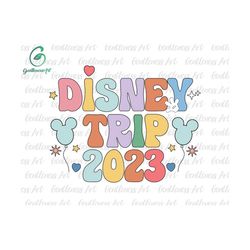 Family Trip 2023 Svg, Groovy Style Svg, Vacay Mode Svg, Magical Kingdom, Svg Png Files For Cricut Sublimation