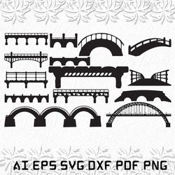 Bridge svg, Bridges svg, City svg, Fleabag, tree , SVG, ai, pdf, eps, svg, dxf, png
