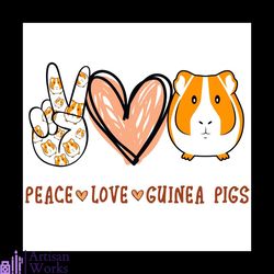 Hi Hand Peace Heart Love And Guinea Pigs Svg