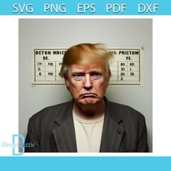 Donald Trump Mugshot Meme PNG Sublimation Download