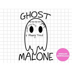 Ghost Malone Svg Layered Item, Halloween Cute Ghost Clipart, Cricut Digital Vector Cut File, Svg, Png Dxf Eps Clip Art F