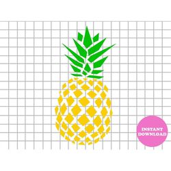 Pineapple Svg Layered Item, Pine Apple Clipart, Ananas Cricut, Digital Vector Cut File , Svg, Png, Dxf, Eps Files