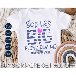 God Has Big Plans For Me SVG, Baby Easter SVG, Bible Verse SVG, Scripture Svg, Png, Svg Files For Cricut, Sublimation De