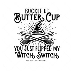 buckle up buttercup svg, witch svg, witch shirt, halloween decor, halloween tee, cameo, clipart