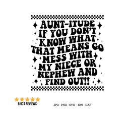 Funny Family Svg, Best Aunt Ever, Gift for Aunt, Aunt Love