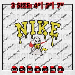 Nike Pikachu Oogie Boogie Embroidery files, Nightmare Christmas,Halloween Embroidery, Pokemon Machine Embroidery Designs