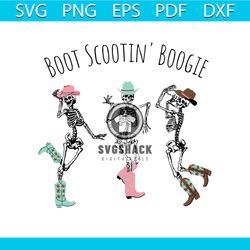Funny Dancing Skeleton Cowboy SVG Boot Scootin Boogie SVG