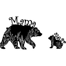Funny Mama And Baby Bear Life SVG