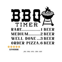BBQ Timer Svg, BBQ Timer Png, BBQ Gifts for Dad, Fathers Day Gift Svg