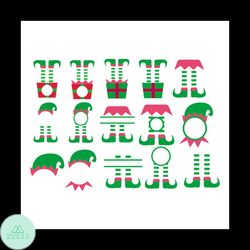 Bundle Christmas Elf Monogram svg, Christmas Svg, Christmas ELF Bundle Svg, Elf Monogram svg, Christmas Gift Svg, Merry