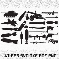 Military Objects svg, Military Object svg, Military svg, Objects, army, SVG, ai, pdf, eps, svg, dxf, png