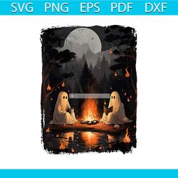 Retro Halloween Book PNG Ghost Halloween Camping PNG