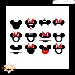 Mickey Minnie Bundle Svg, Disney Svg, Mickey Svg, Mickey Mouse Svg, Mickey Head Svg, Mickey Lovers, Mickey Minnie Svg, W