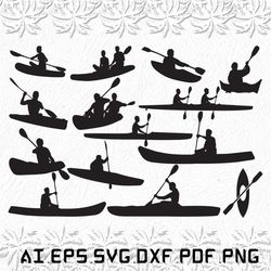 Kayak svg, Kayaks svg, Boat svg, Sport, Sports, SVG, ai, pdf, eps, svg, dxf, png