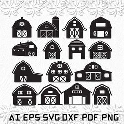 barn house svg, barn svg, house svg, farm, rural, svg, ai, pdf, eps, svg, dxf, png