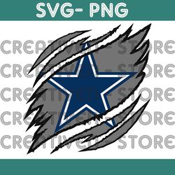 Dallas Cowboys Ripped Claw SVG, Dallas Cowboys SVG, Cowboys Ripped Claw SVG, NFL Ripped Claw Svg, NFL SVG
