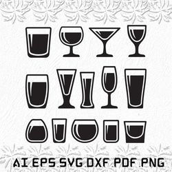 Short Glass svg, Shot Glasses svg, Short svg, Glass, Glasses, SVG, ai, pdf, eps, svg, dxf, png