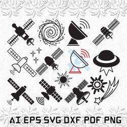Space Satellite svg, Space Satellites svg, Space svg, Satellite, Fantasy, SVG, ai, pdf, eps, svg, dxf, png