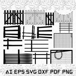 Fence svg, fencing svg, wooden fence svg, anime, farm, SVG, ai, pdf, eps, svg, dxf, png