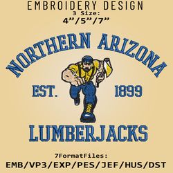 Northern Arizona Lumberjacks embroidery design, NCAA Logo Embroidery Files, NCAA Lumberjacks, Machine Embroidery Pattern