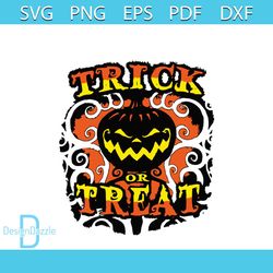 Trick Or Treat Pumpkin Halloween SVG Graphic Design File