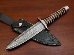 Handmade Hunting KNIFE Damascus Steel BLADE DAGGER