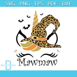 Mawmaw Unicorn Leopard Halloween SVG For Cricut Files