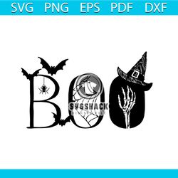 Boo Skeleton Witch Halloween SVG For Cricut Files