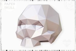 DIY Paper Low Poly Skull 3D Papercraft PDF