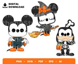 Bundle Layered Svg, Halloween Svg, Halloween Funko Svg, Mickey Svg, Digital Download, Clipart, PNG, SVG, Cricut