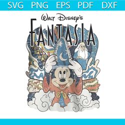 Vintage Walt Disneys Fantasia Mickey Stay Magical PNG File