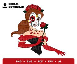 Bundle Layered Svg, Halloween Svg, Halloween Princess Beauty Svg, Princess Svg, Digital Download, Clipart, PNG, SVG