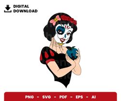 Bundle Layered Svg, Halloween Svg, Halloween Princess Snow White Svg, Princess Svg, Digital Download, Clipart, PNG, SVG