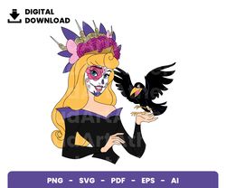 Bundle Layered Svg, Halloween Svg, Halloween Princess Sleeping Beauty Svg, Princess Svg, Digital Download,  PNG, SVG