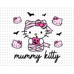 Mummy Kitty SVG, Happy Halloween Svg, Spooky Season Svg, Kawaii Kitty Svg, Halloween Boo, Cute Cat Svg, Hello Cat Svg, D