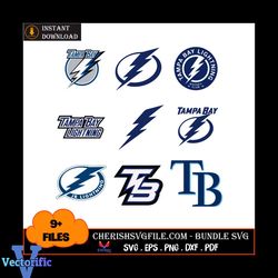 9 Flies Of Tampa Bay Lightning Logo Designs Bundle Svg