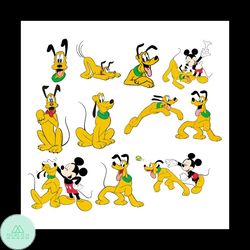 Pluto and mickey, bundle 11 digital file pluto and mickey svg, Disney svg, Disney world, Disney character, Disney cartoo