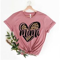 Mimi Leopard print Hearts Shirt,  Mom Shirt, Gift for Wife, Mama Shirt, First Mother's Day, Gifts for Women, mothers day