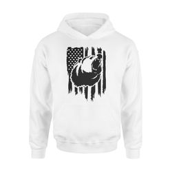 Bear Hunting American Flag Grizzly Bear Hoodie For Hunter &8211 Fsd1317D05