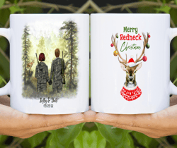 Deer Hunting Camo Couple Custom Mug Customized Hair Skin Name Quotes Mug, Personalized Gift 201017002ads