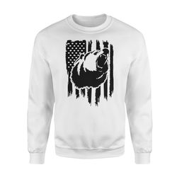 Bear Hunting American Flag Grizzly Bear Sweatshirt For Hunter &8211 Fsd1317D05