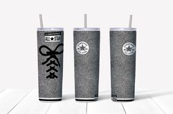 Converse Silver Png, 20 oz Skinny Tumbler Sublimation Design, Straight & Tapered Tumbler Wrap, Instant Digital Download