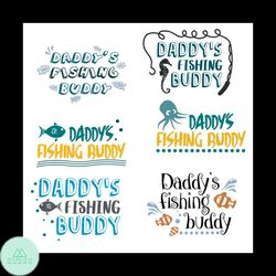 Daddys Fishing Bubby Bundle Svg, Fathers Day Svg, Daddys Svg, Fishing Svg, Bubby Svg, Octopus Svg, Hippocampus Svg, Fish