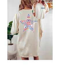 Retro USA Comfort Colors shirt, 4th of July tee, Retro America shirt Womens 4th of July shirt, America Patriotic Shirt,
