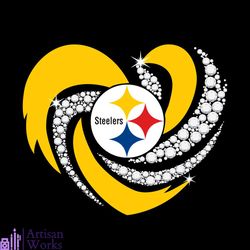 Pittsburgh Steelers Heart Svg, Sport Svg, Football Steelers Svg, Steelers Svg